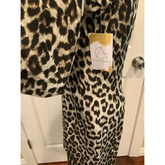 rag & bone Gray Brown Black "Short Leopard Dress" Silk Shift, Size 4, NWT! - Picture 6 of 10